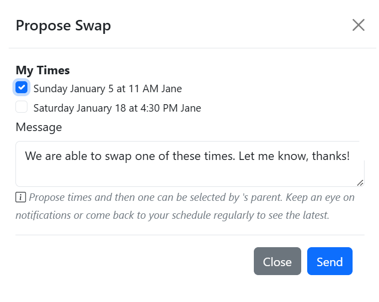 propose swap